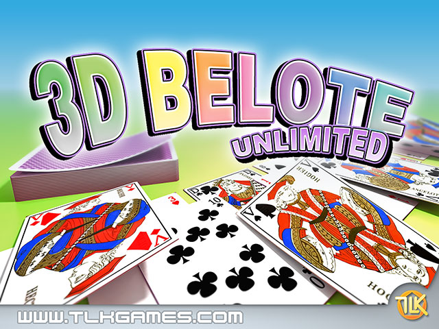 3D Belote unlimited is a 3D belote game to be played alone or with partners.